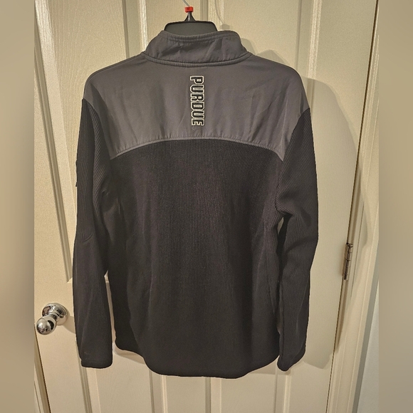 Colosseum Purdue Boilermakers Mens Black Long Sleeve Qtr Zip Pullover Size M - Picture 3 of 4